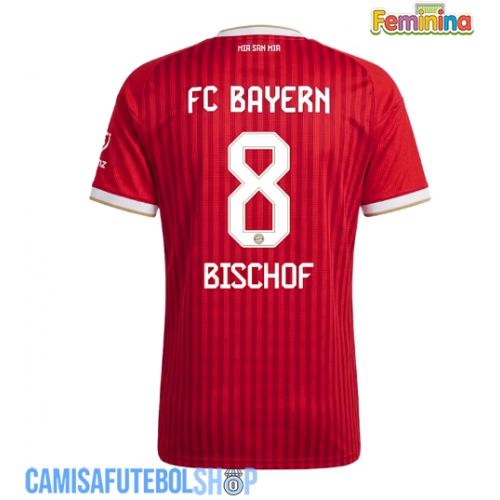 Camisa de time de futebol Bayern Munich Tom Bischof #8 Replicas 1º Equipamento Feminina 2026-27 Manga Curta